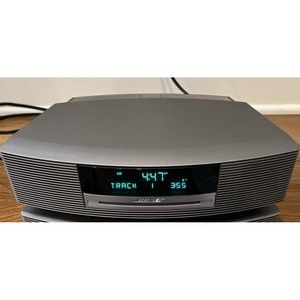 Bose Wave Music System AM/FM CD Player Clock Radio Bluetooth W Remote Titanium